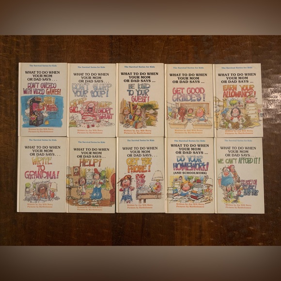 VTG The Survival Series for Kids What To Do When Your Mom Or Dad Says 10pc Books - Picture 1 of 16